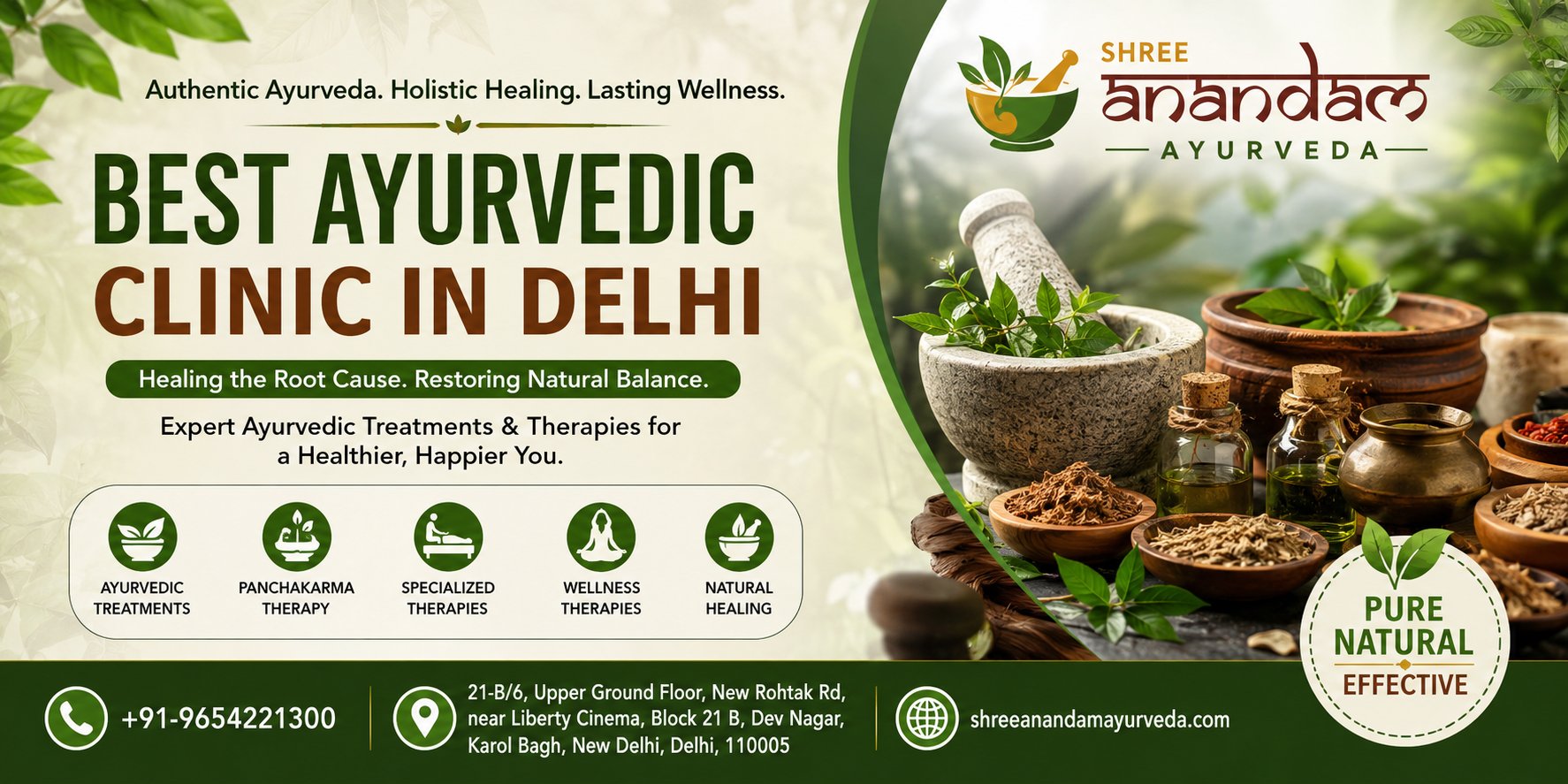 Best Ayurvedic Clinic in Delhi – Shree Anandam Ayurveda