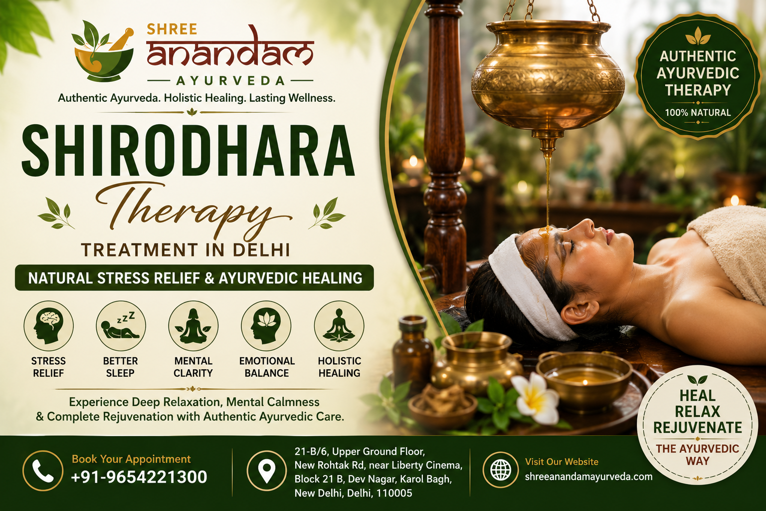 Shirodhara Therapy Treatment in Delhi