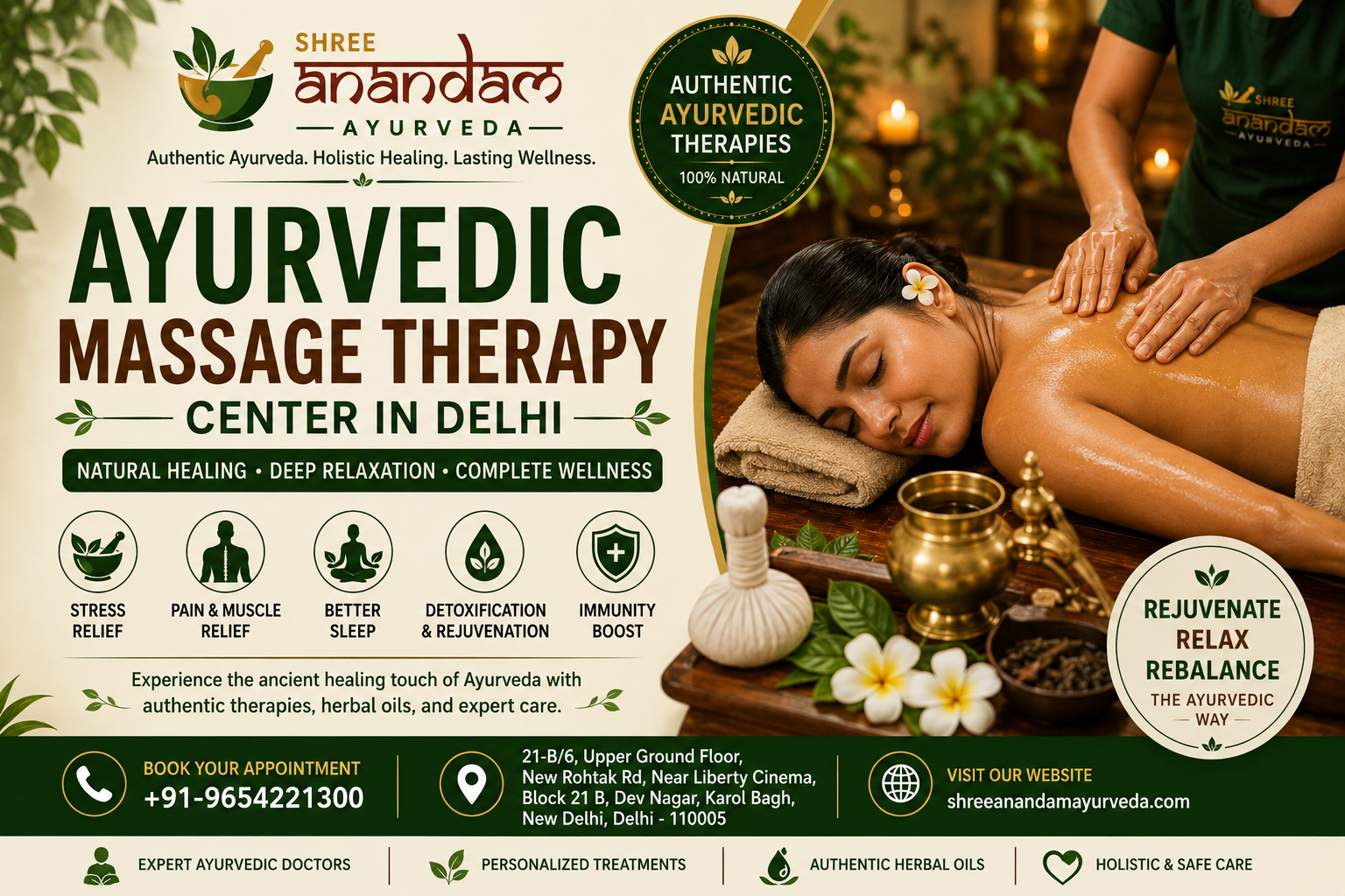 Best Ayurvedic Massage Therapy Center in Delhi – Shree Anandam Ayurveda
