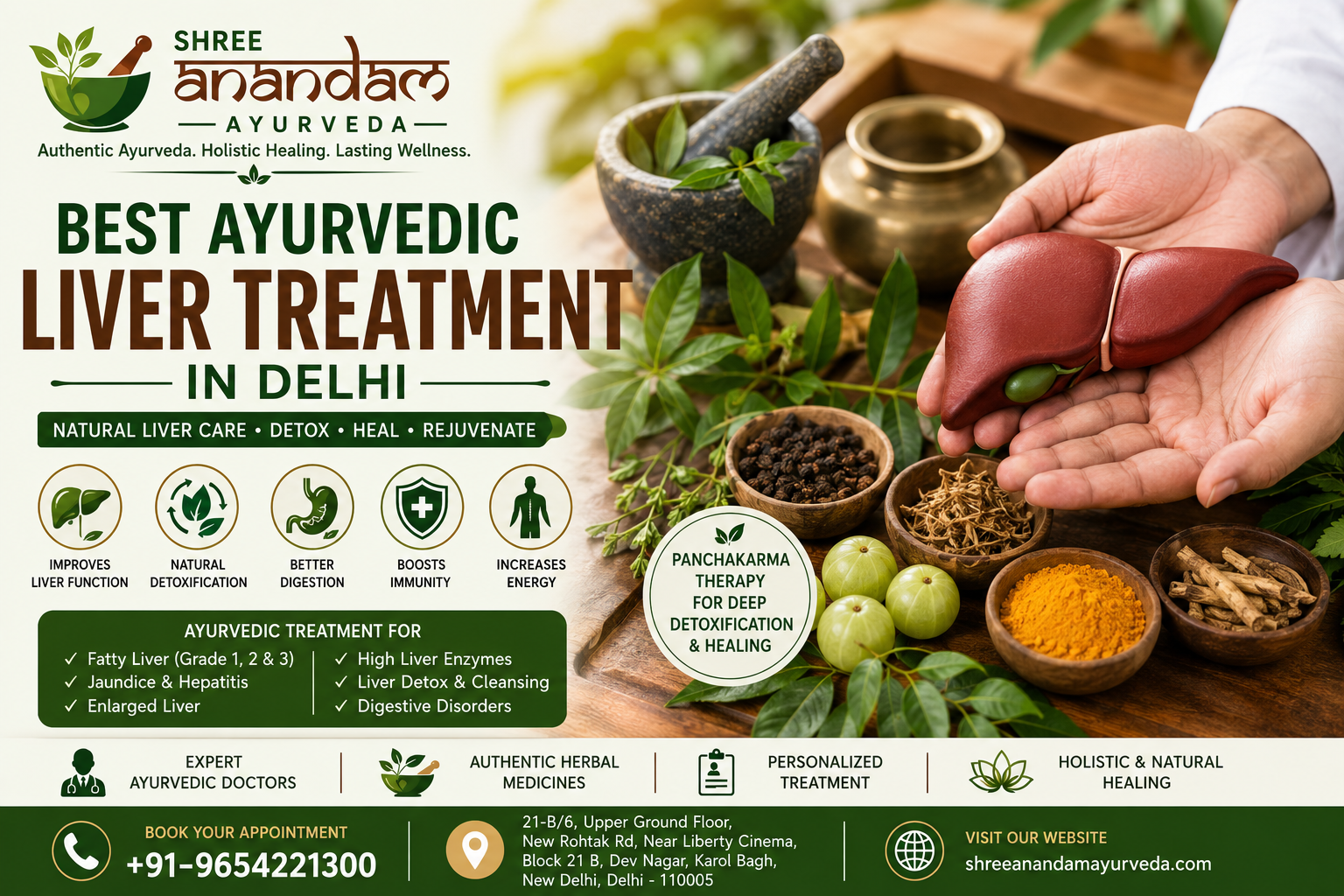 Best Ayurvedic Liver Treatment in Delhi – Natural Liver Care at Shree Anandam Ayurveda