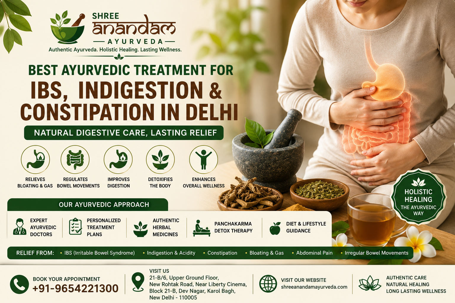 Best Ayurvedic Treatment for IBS, Indigestion & Constipation in Delhi