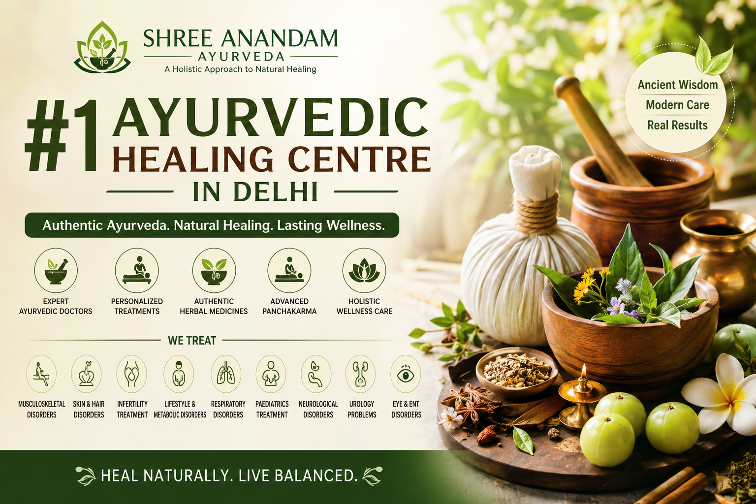 #1 Ayurvedic Healing Centre in Delhi 2026– Shree Anandam Ayurveda