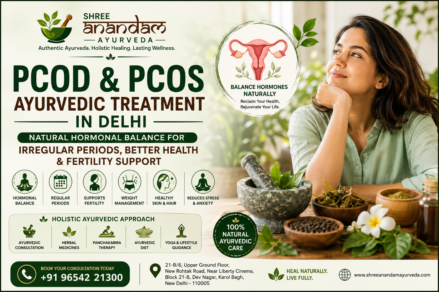PCOD & PCOS Ayurvedic Treatment in Delhi: Best Natural Therapies for Hormonal Balance, Irregular Periods & Fertility