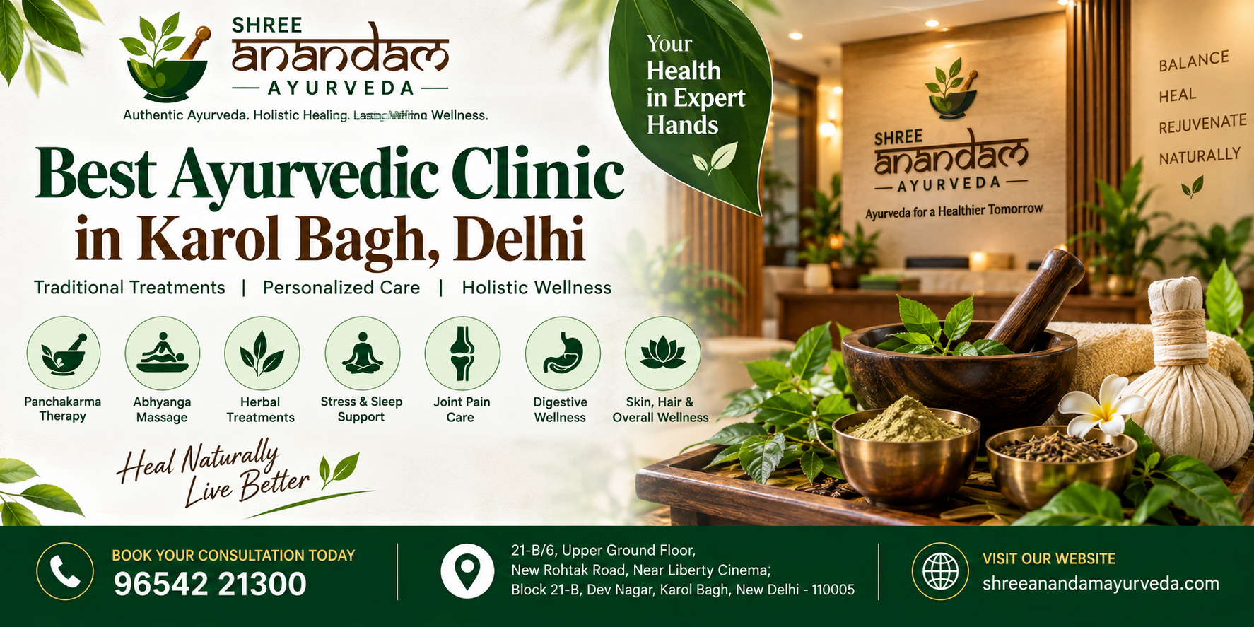 Best Ayurvedic Clinic in Karol Bagh, Delhi: Treatments, Therapies, Benefits & How to Choose the Right Ayurveda Care